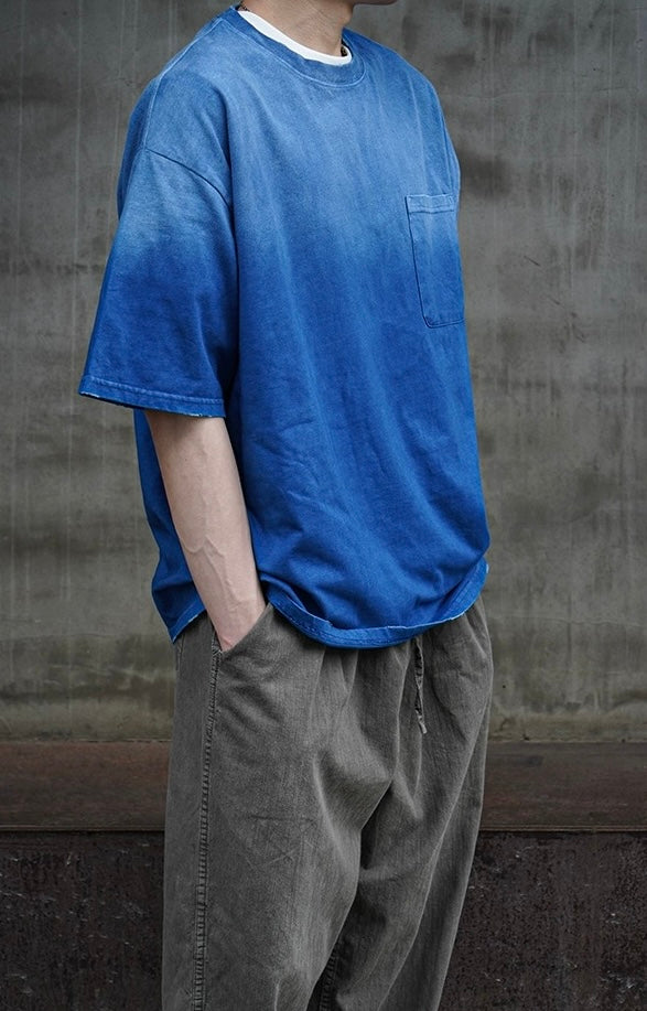 Indigo Dye Two Tone T-Shirt