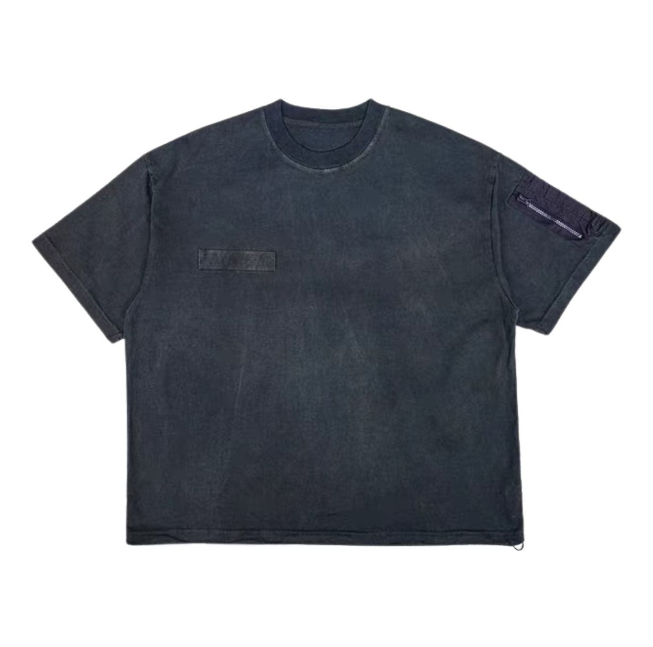 Botanical-Dyed Flight Pocket Heavyweight Tee - Ink Blue