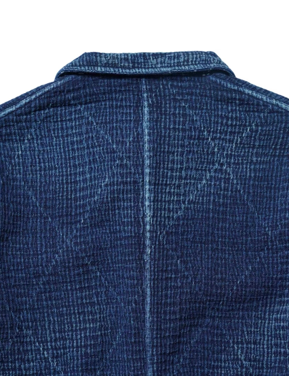 Indigo Dye Patchwork Sashiko French Work Jacket