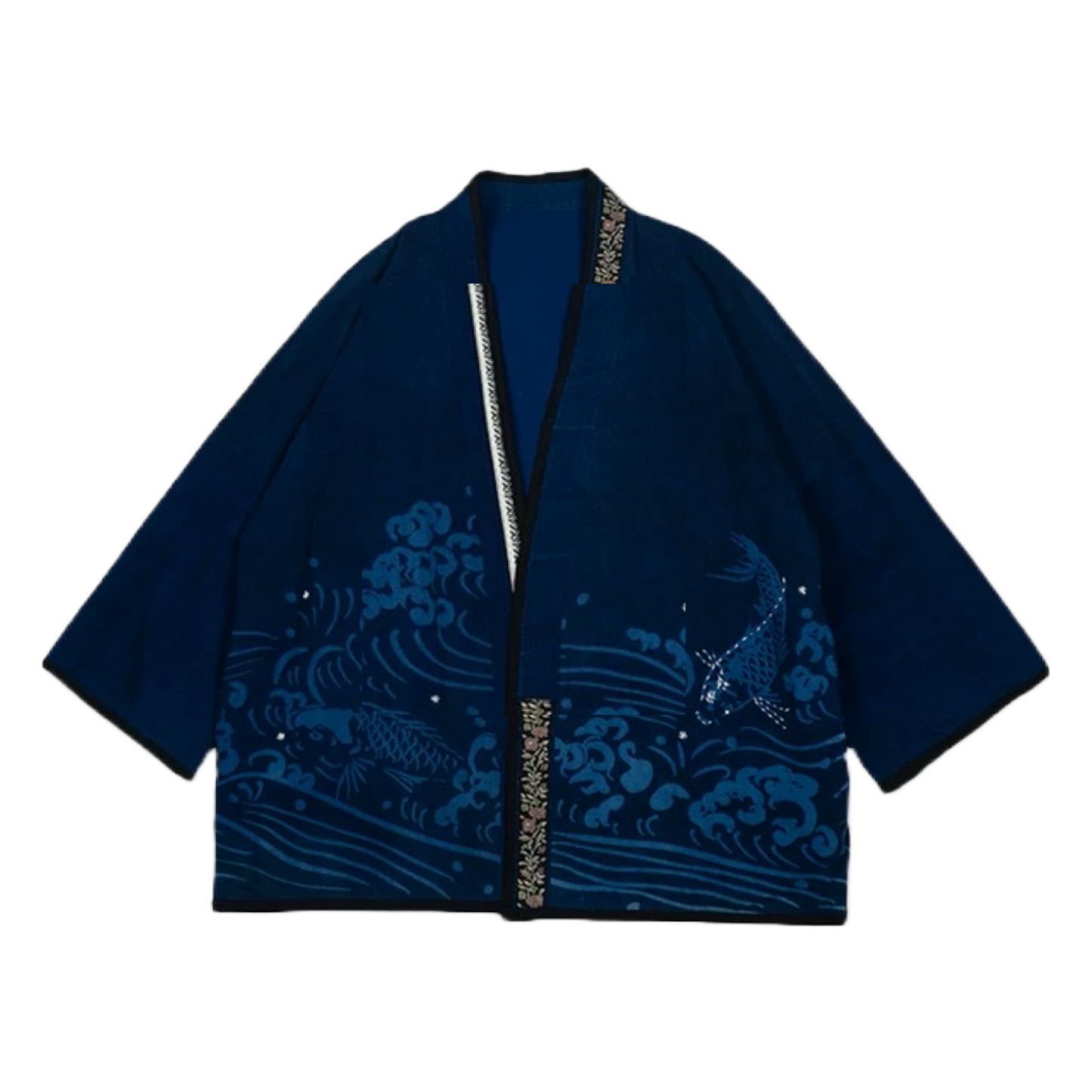 Indigo Dye Koi Kimono Jacket