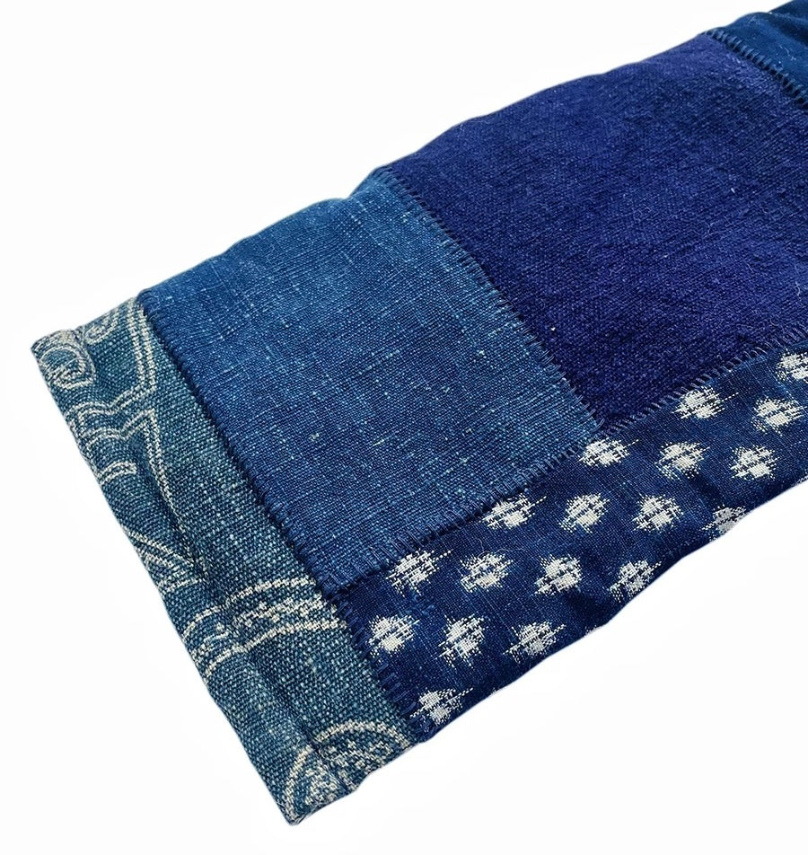 Indigo Dye Kofu Patchwork Shepra Wrap