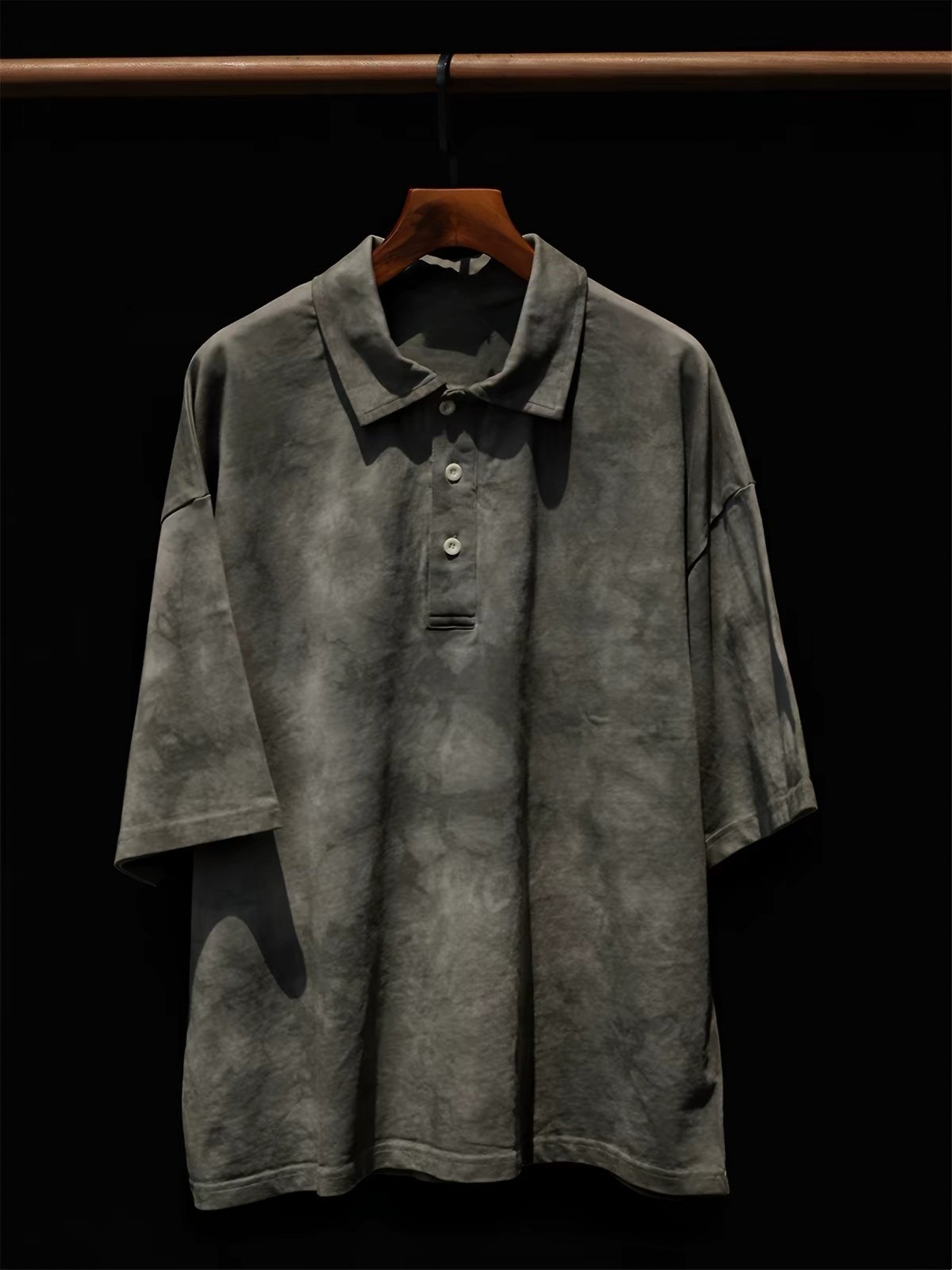 Botanical Cloud-Dye Oversized Polo