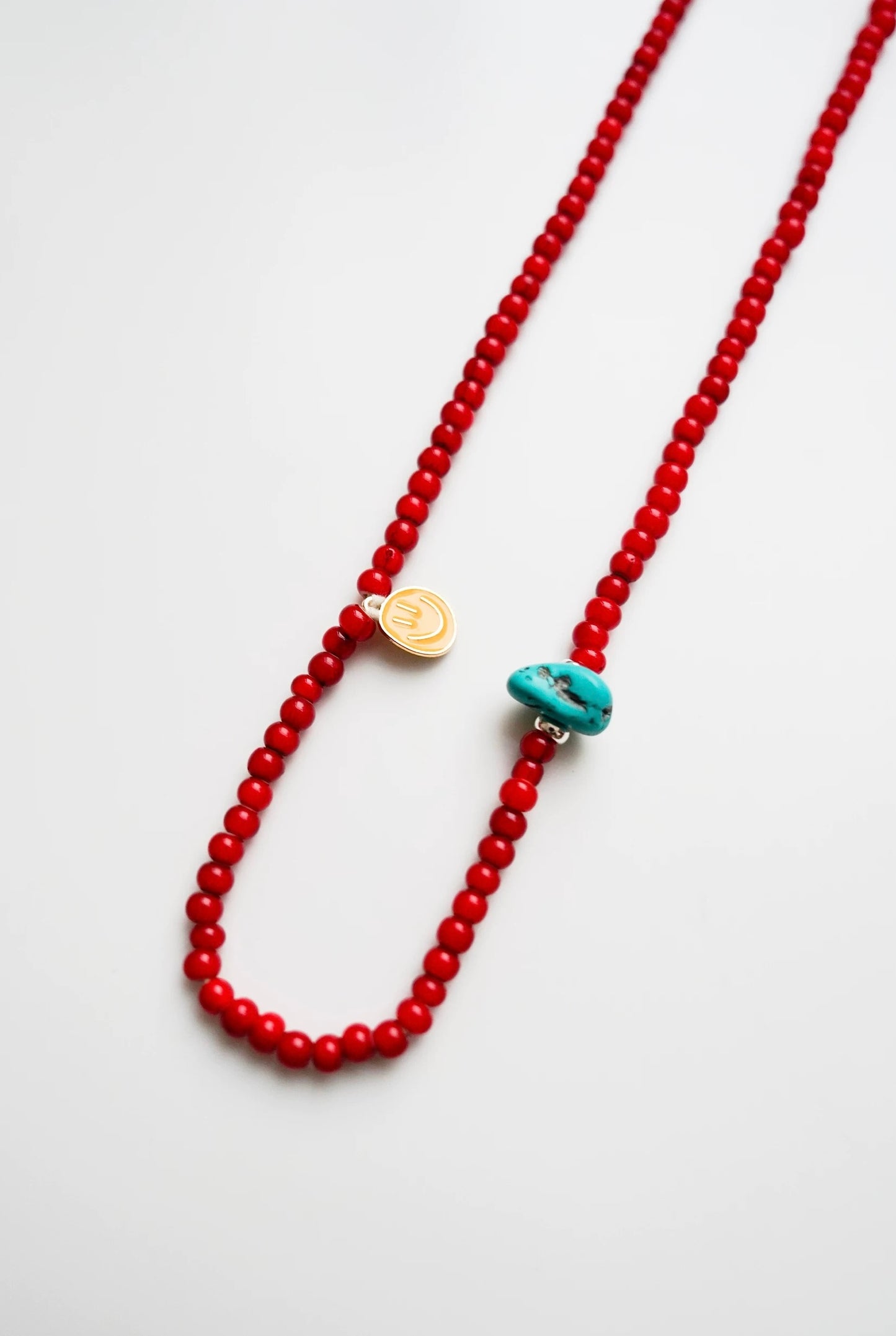 Red Glass Bead Necklace