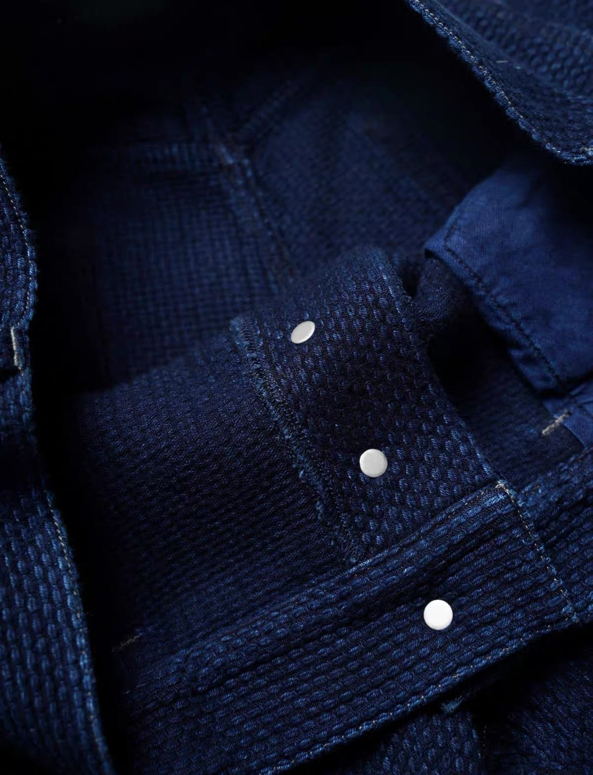 Indigo Dye Heavyweight Sashiko Straight Leg Pants