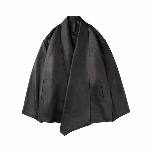 Suede Oversized Haori Jacket