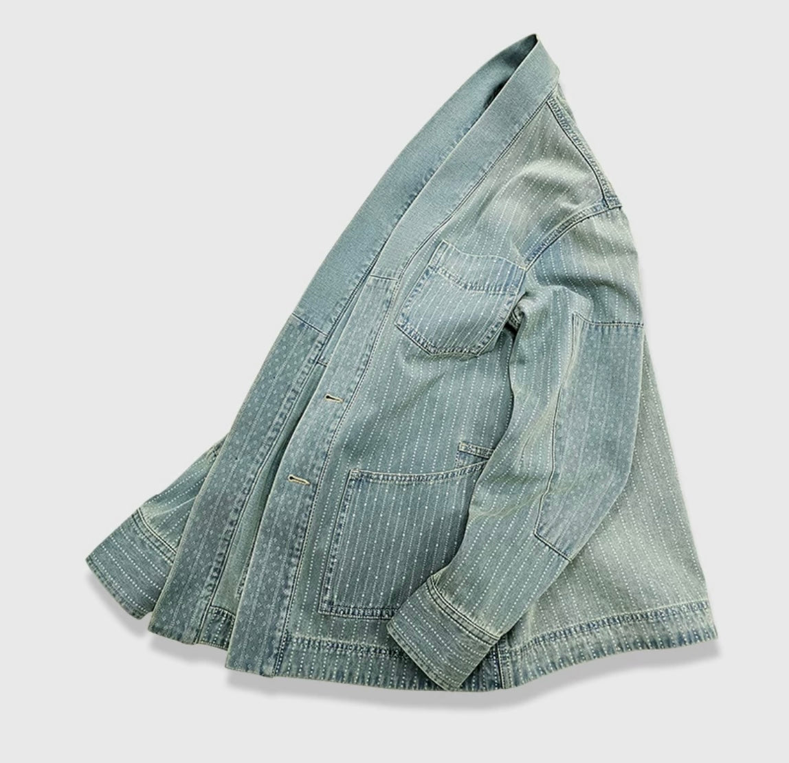 Denim Patchwork Noragi Jacket