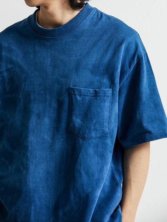 Indigo Tie Dye Pocket T-Shirt