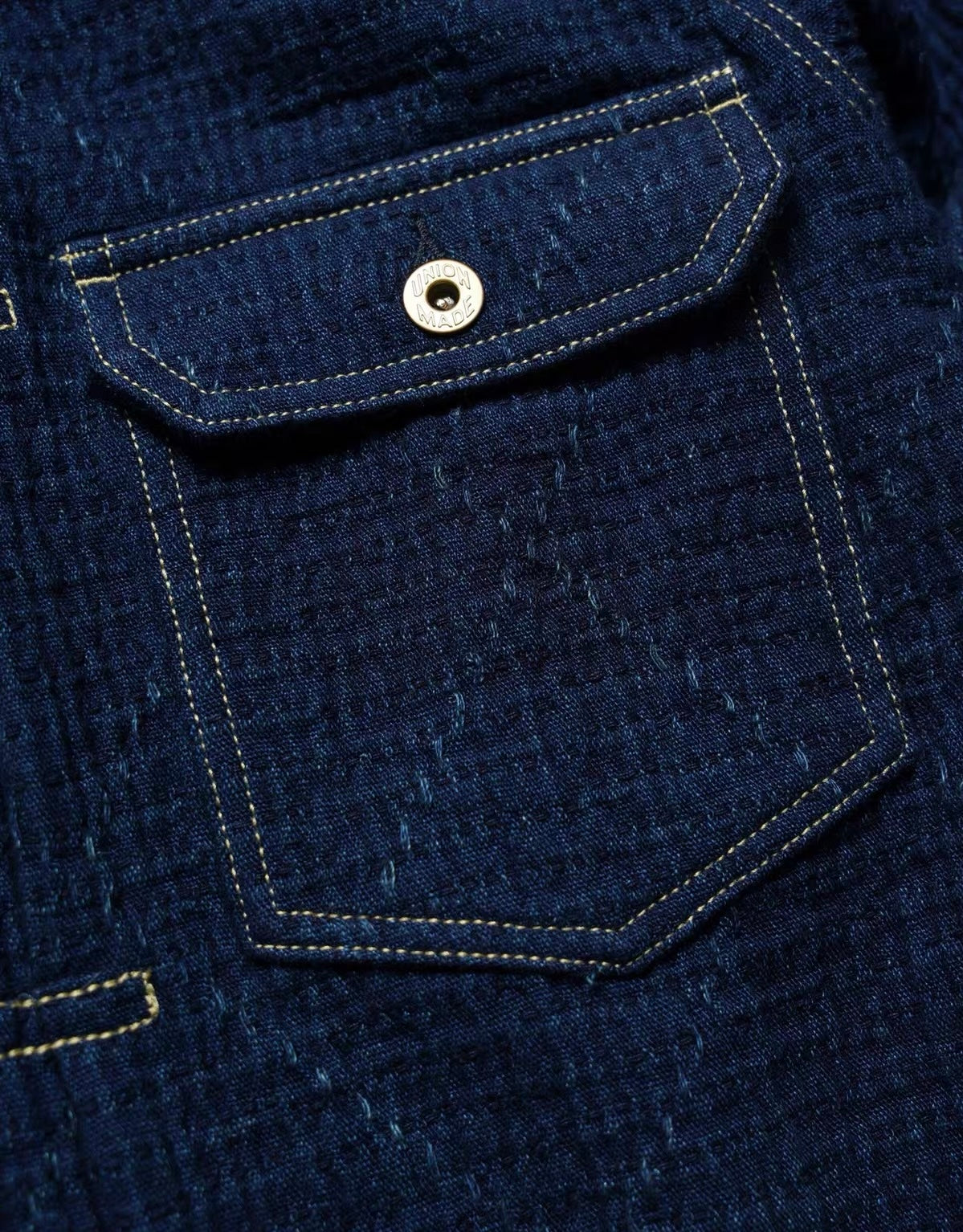 Indigo Dye Sashiko Type II Work Jacket