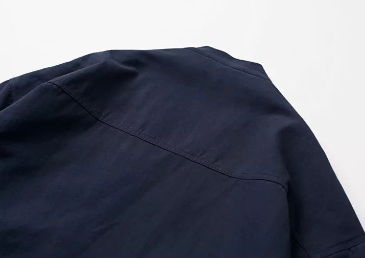 Navy Folk Reversible Haori Jacket