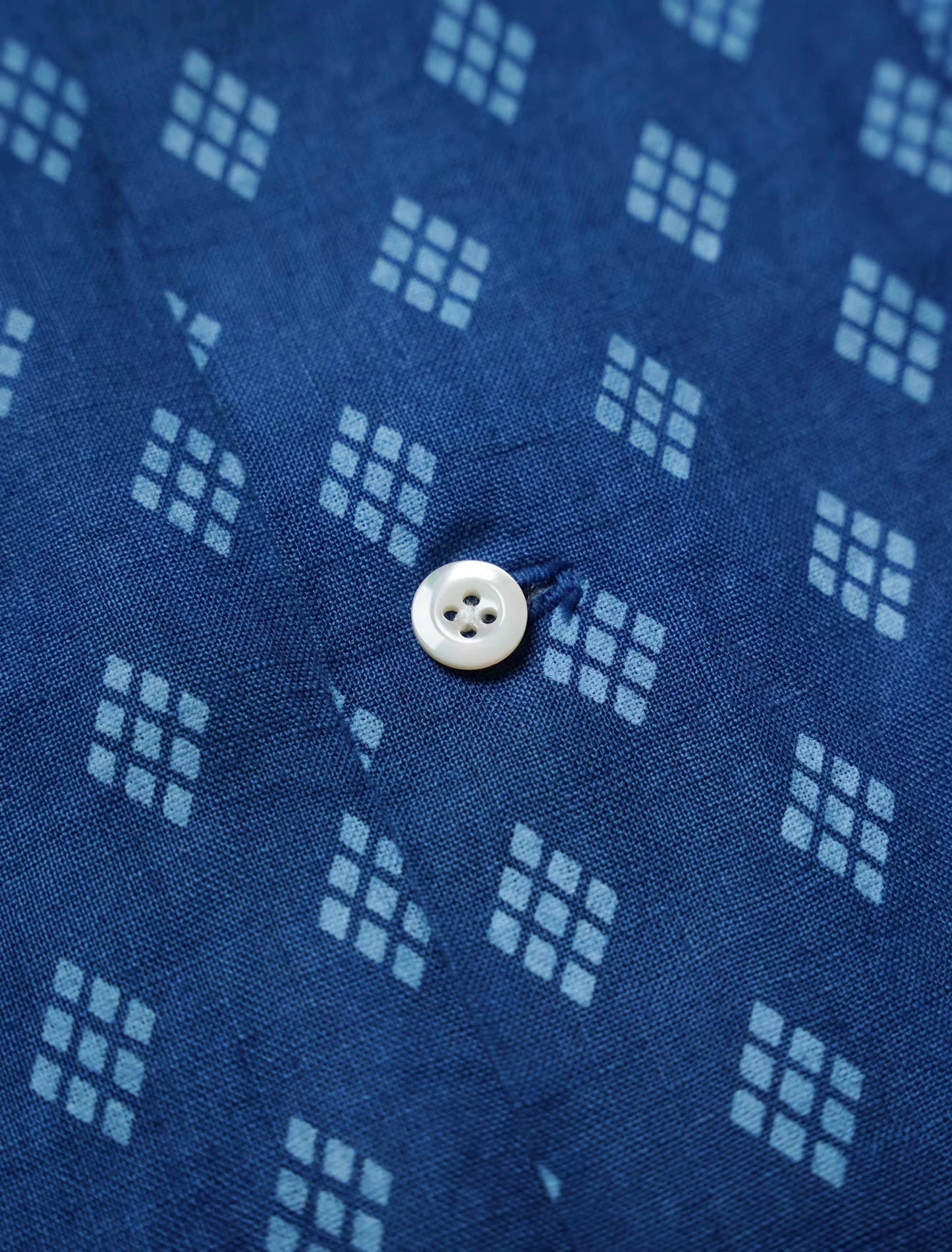 Indigo Dye Marquise Aloha Shirt