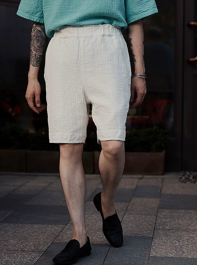 White Sashiko Gentle Shorts