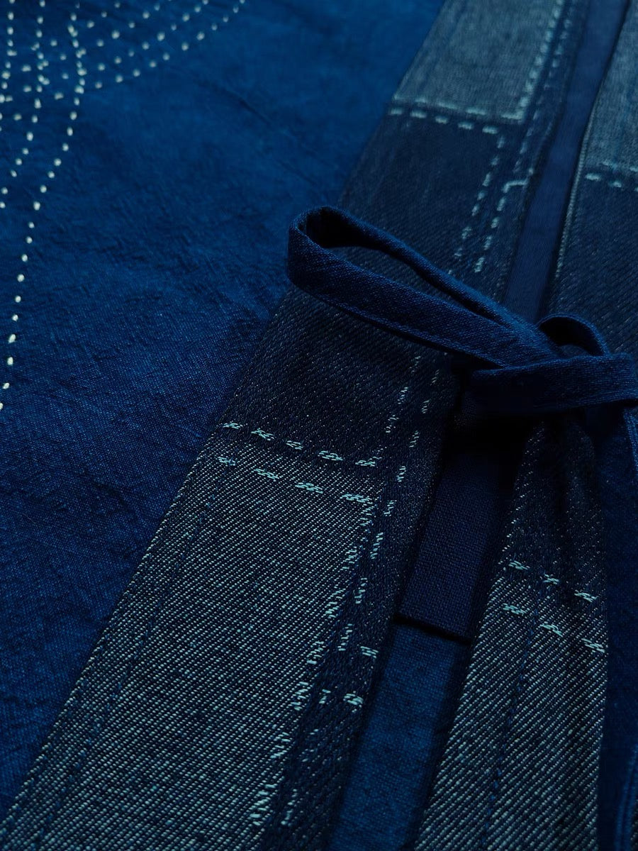 Indigo Dye Sashiko Kimono Jacket