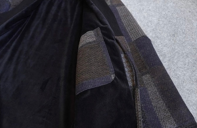 Patchwork Herringbone Noragi Coat