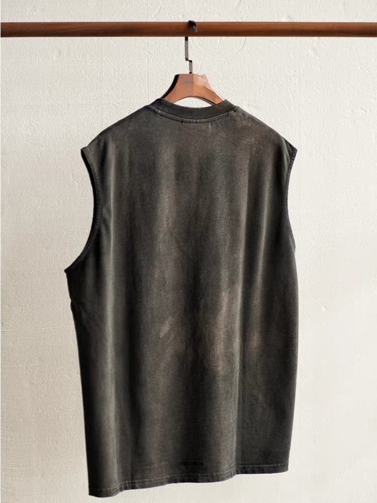 Vintage Washed Distressed Pocket Tank