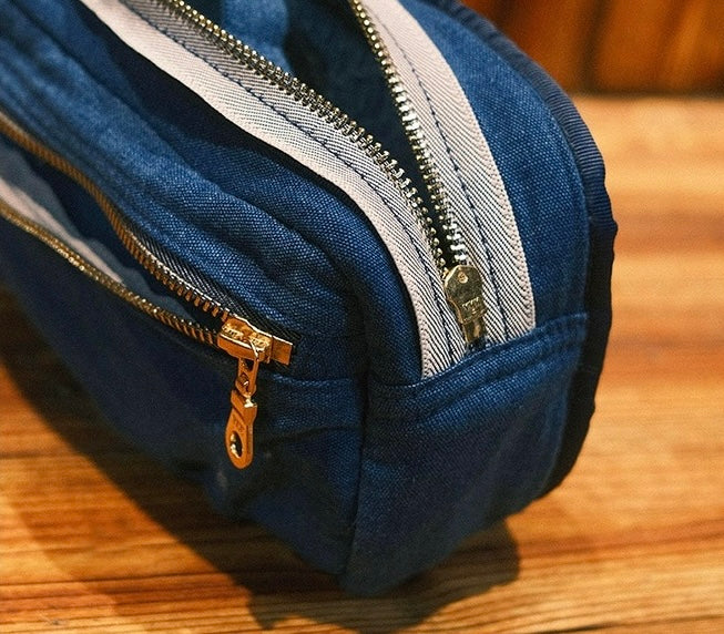 Indigo Dye Sashiko Shoulder Bag