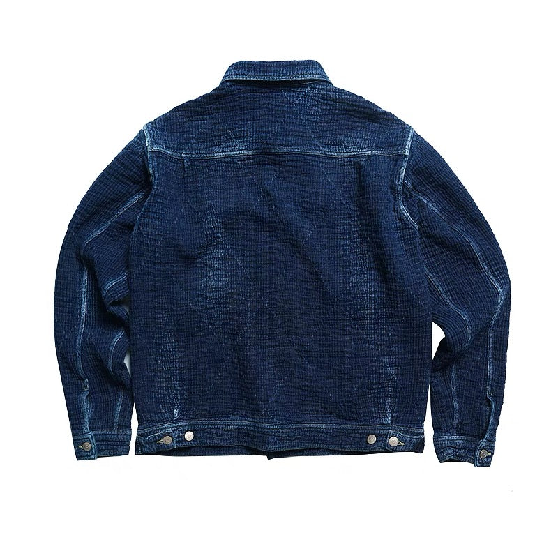 Indigo Dye Sashiko Denim Style Jacket