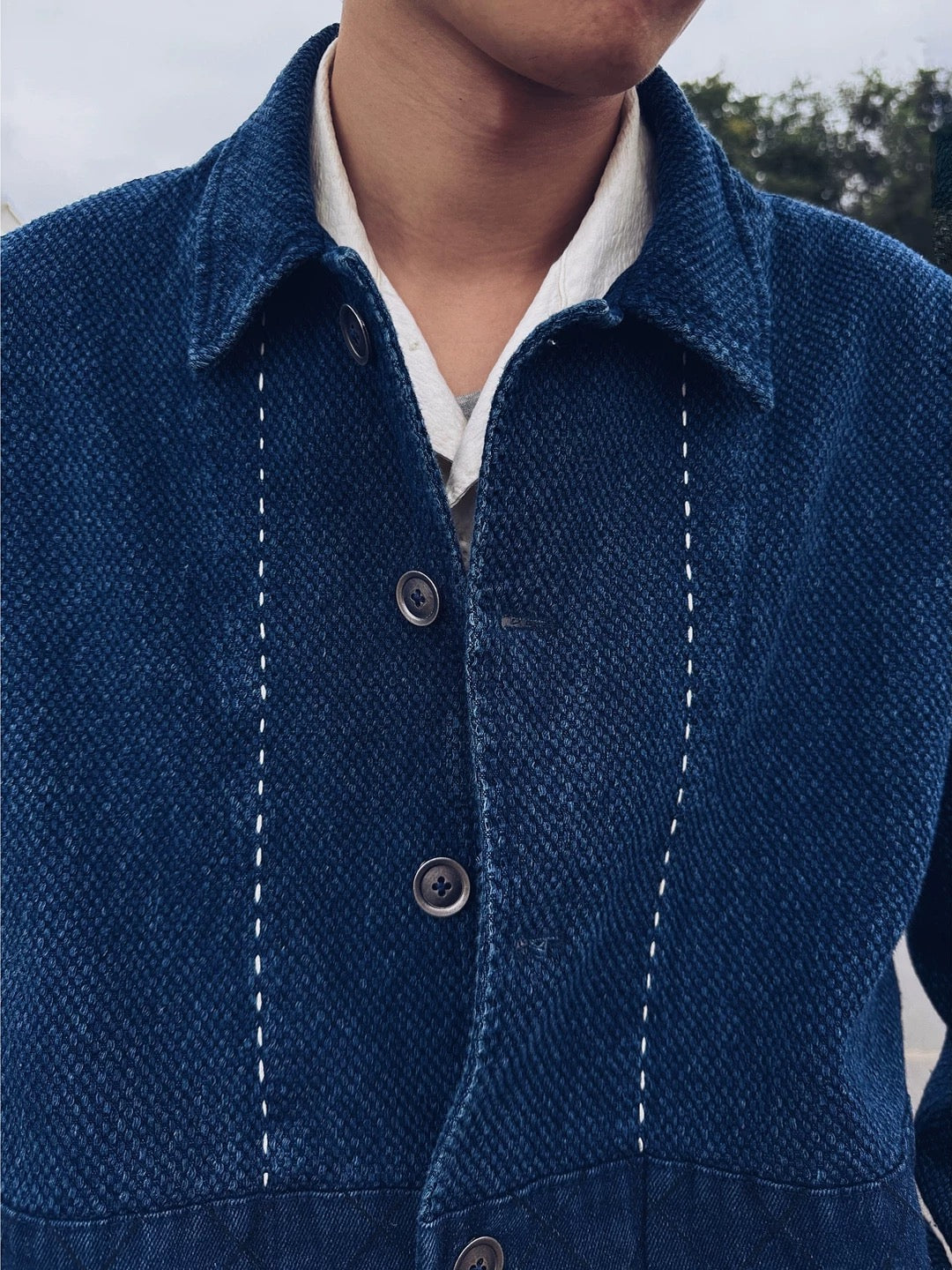 Indigo Dye Kendo Sashiko Coat
