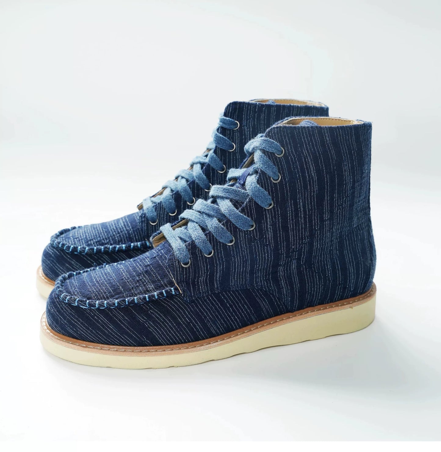 Indigo Dye Sashiko Kasuri Boot