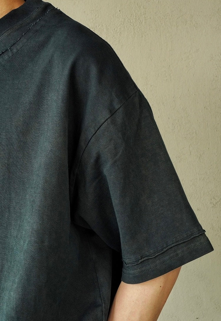 Dark Indigo Dye Basic T-Shirt