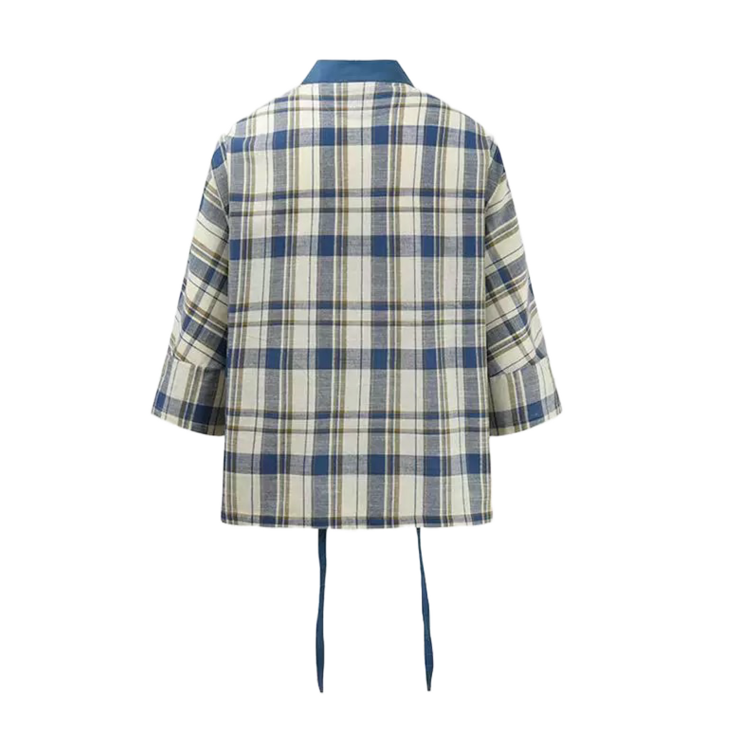 Retro Checked Lightweight Haori Jacket