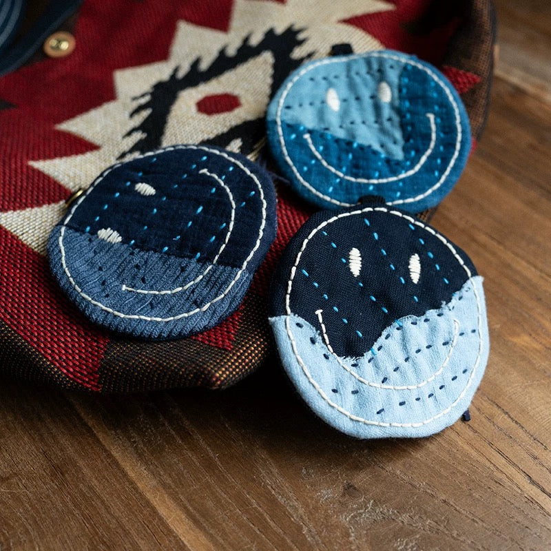 Indigo Dye Sashiko Coin Purse