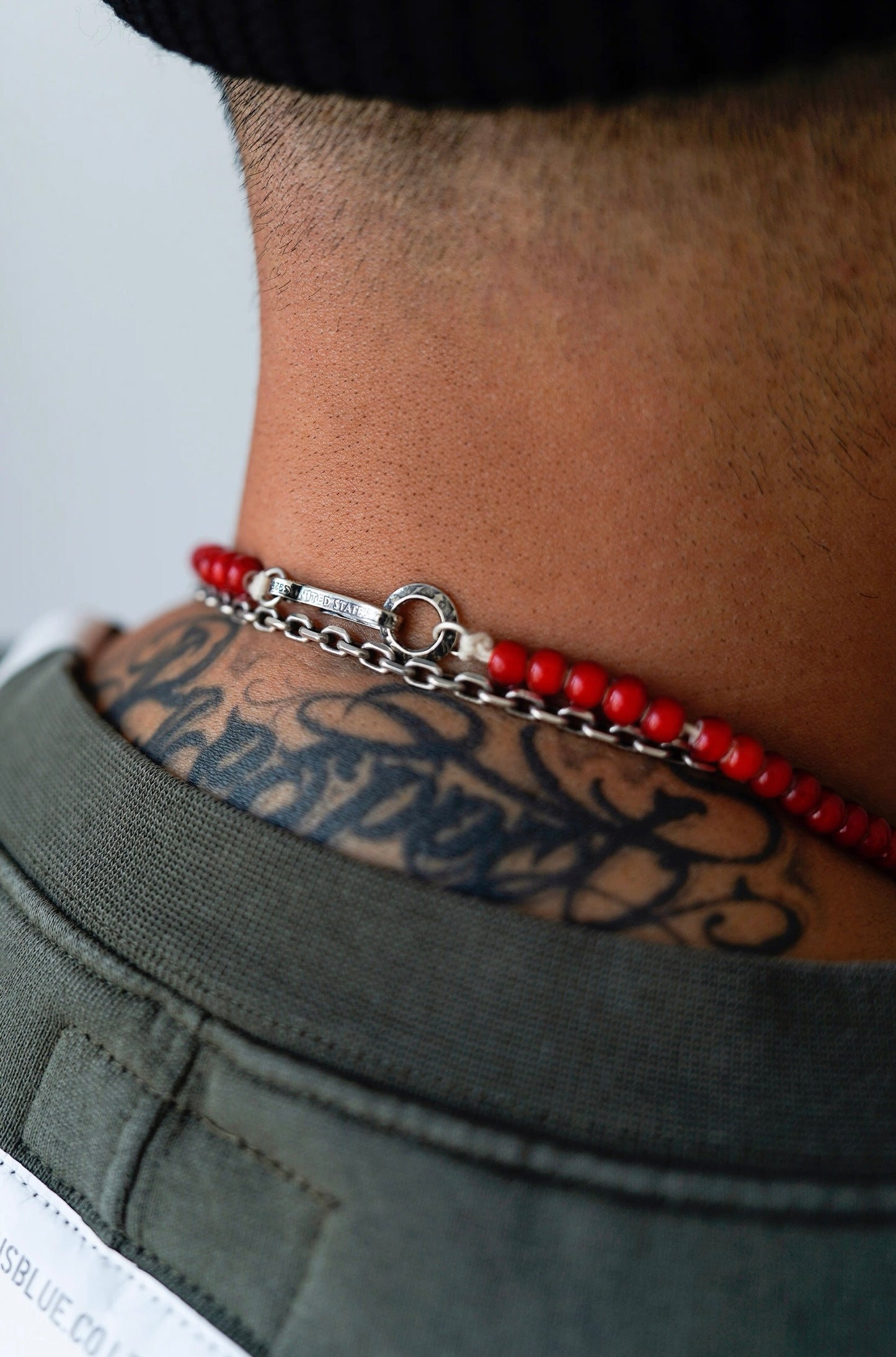 Red Glass Bead Necklace