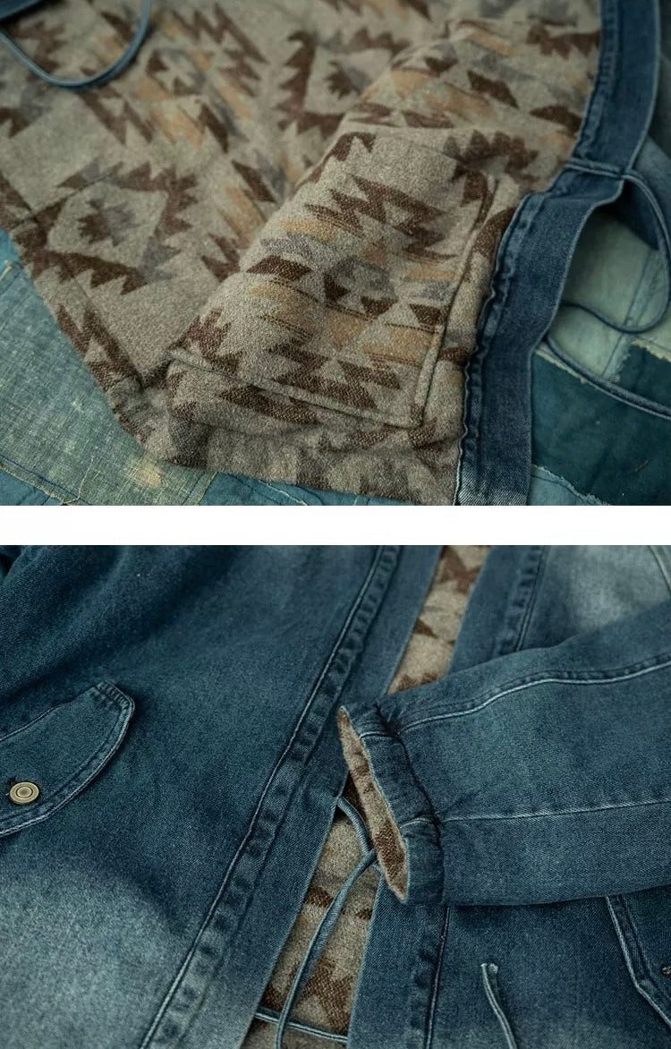Denim Folk Reversible Haori Jacket