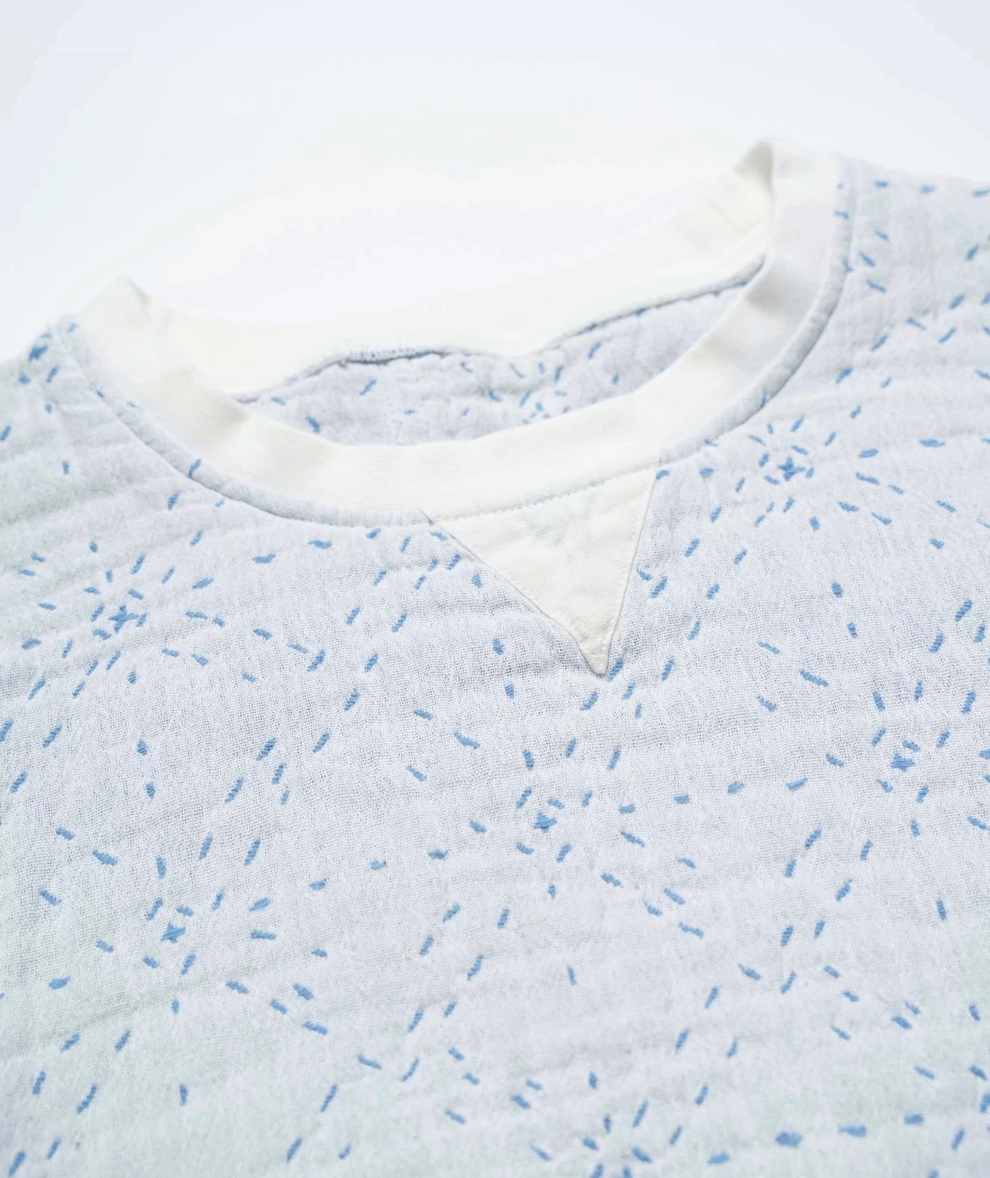 White Sashiko Starry Night Sweatshirt