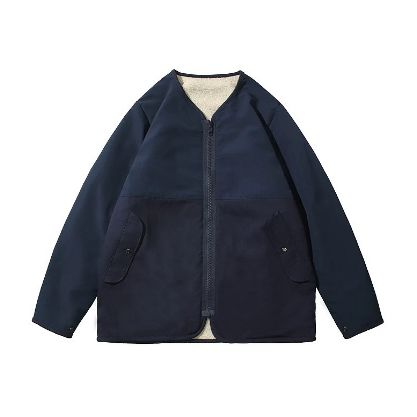 Harrington Patchwork Sherpa Jacket