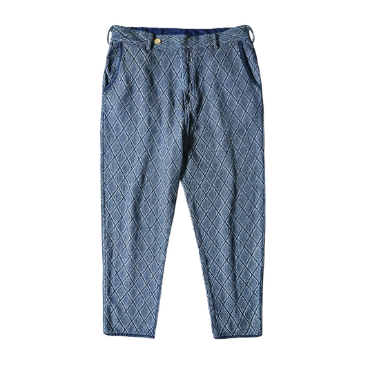 Indigo Dye Jacquard Pants