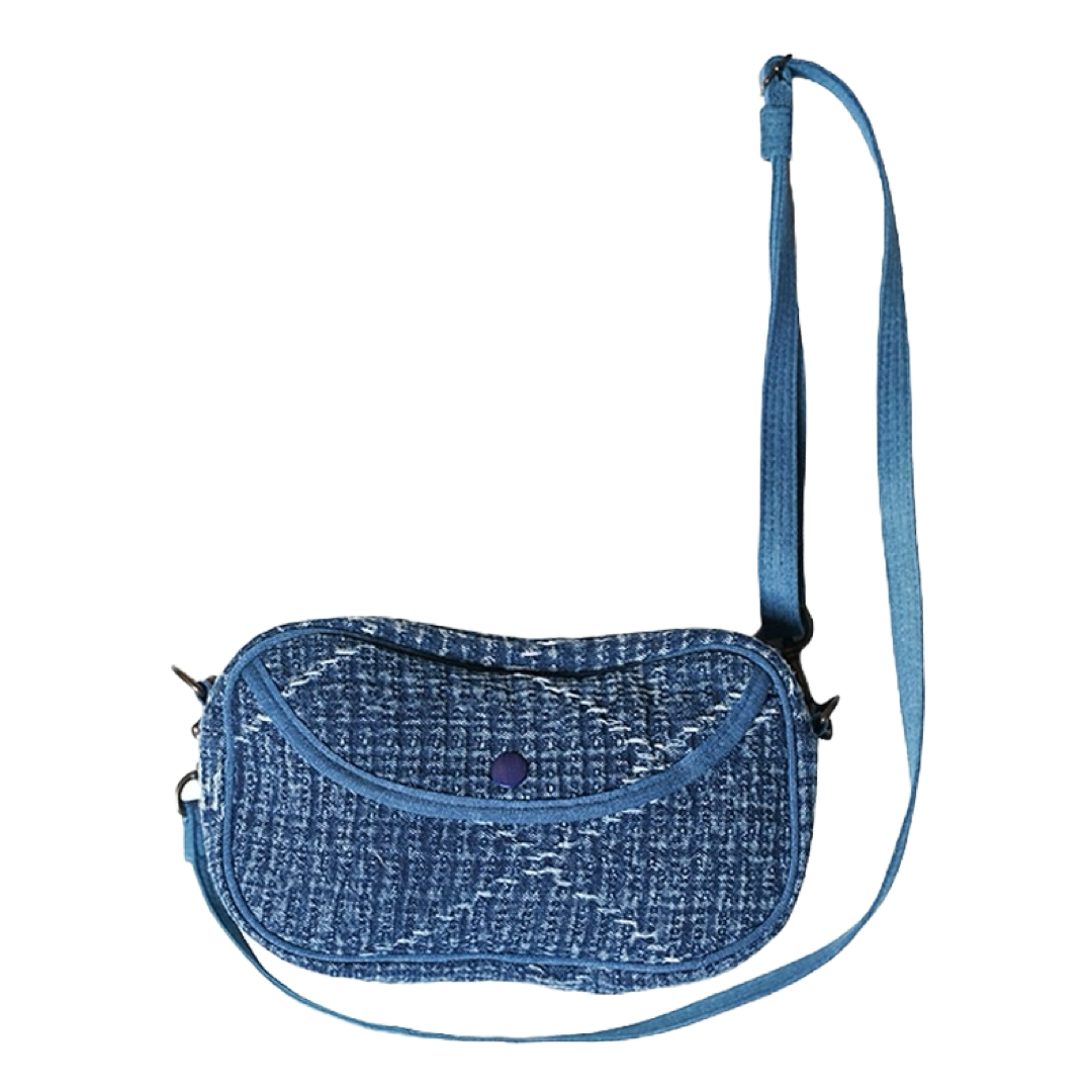 Indigo Dye Sashiko Shoulder Bag