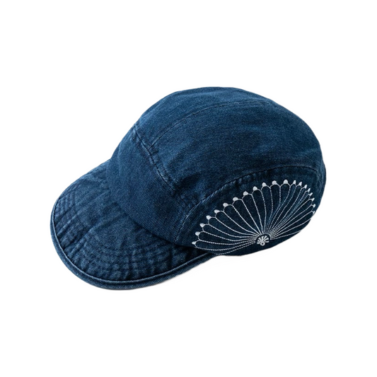 Washed Denim Sashiko Cap