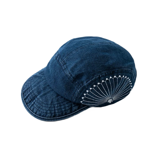 Indigo Dye 2-Tone Patchwork Baseball Cap | Unique Handcrafted