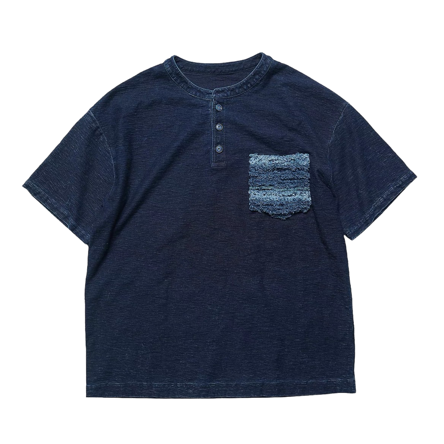 Indigo Dye Kendo Pocket Henley