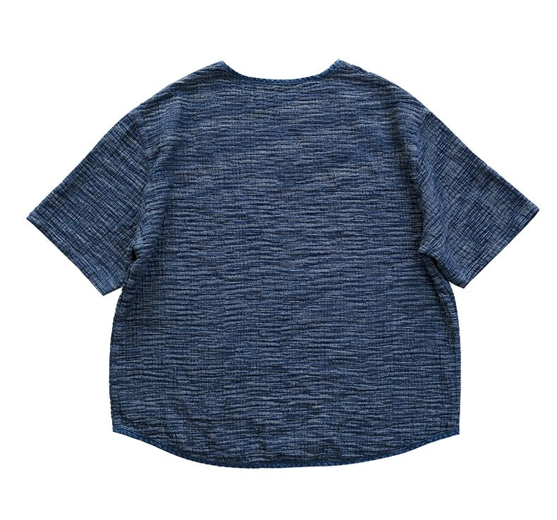 Indigo Dye Sashiko Kasuri T-Shirt