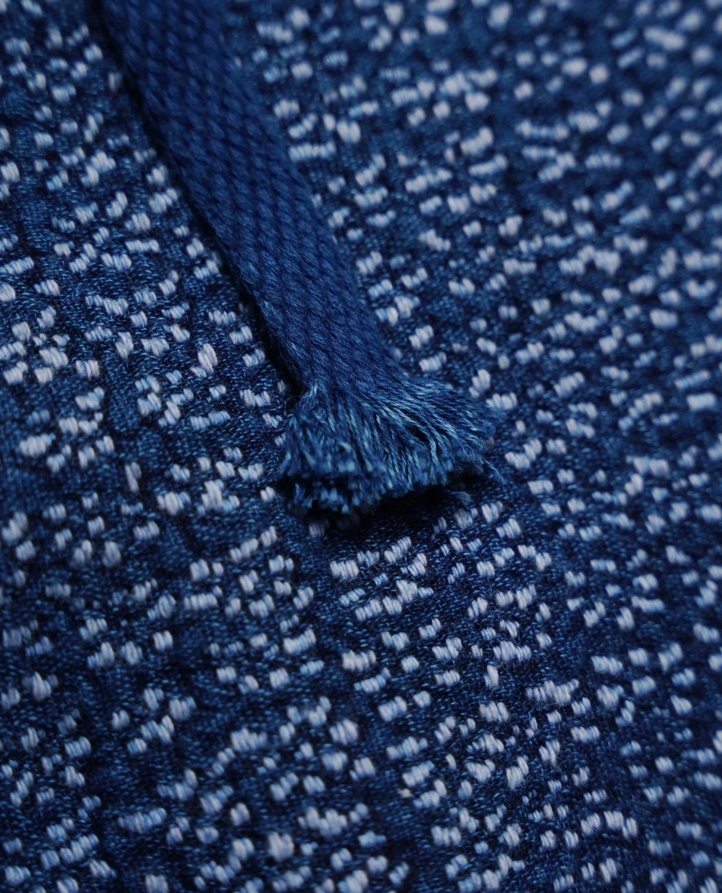 Indigo Dye Sashiko Sakura E-Waist Shorts