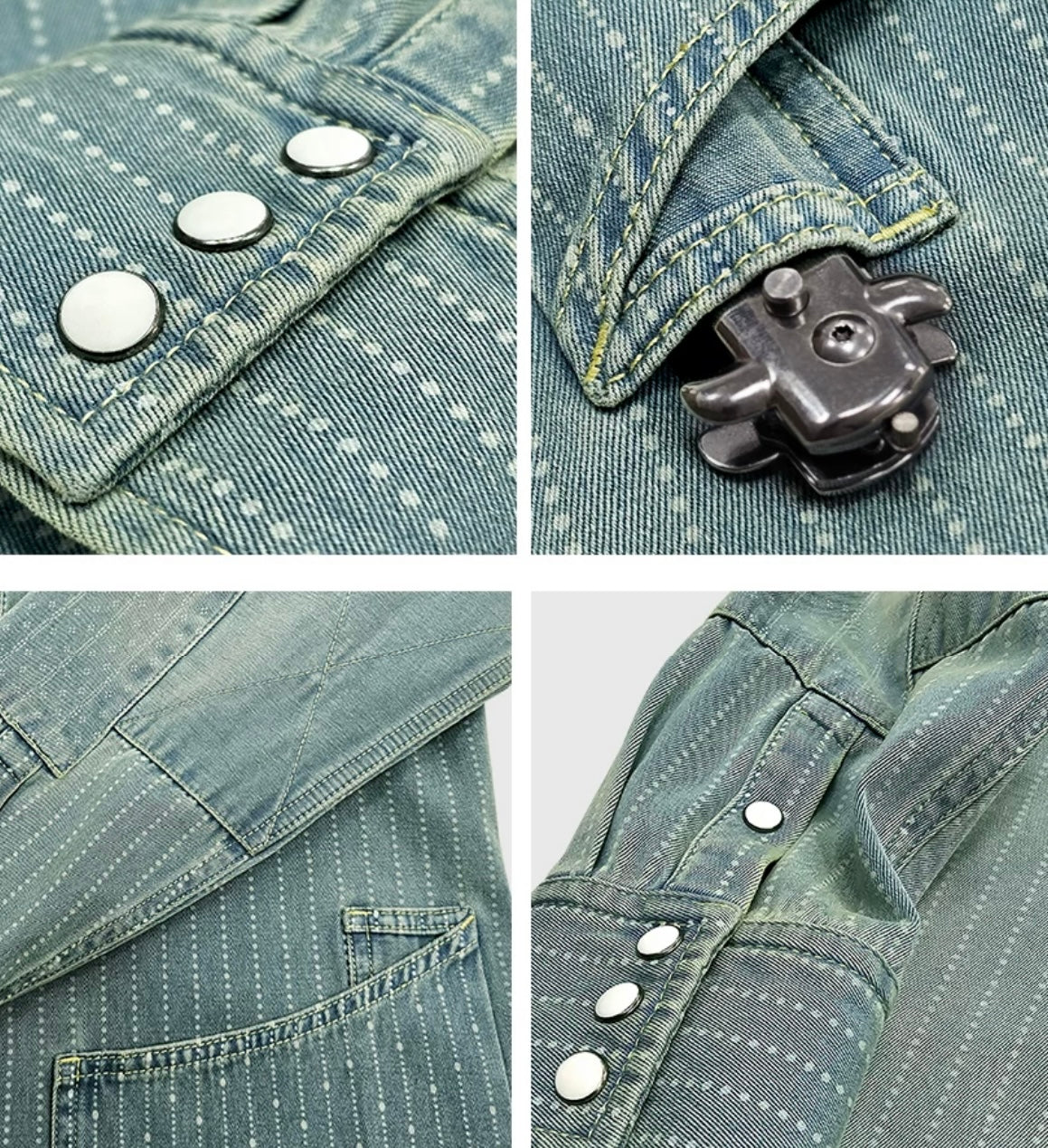 Denim Patchwork Noragi Jacket