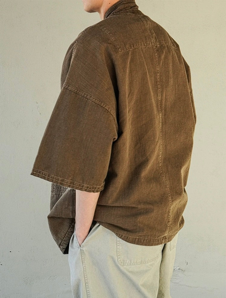 Walnut Hulls Dye Haori Jacket