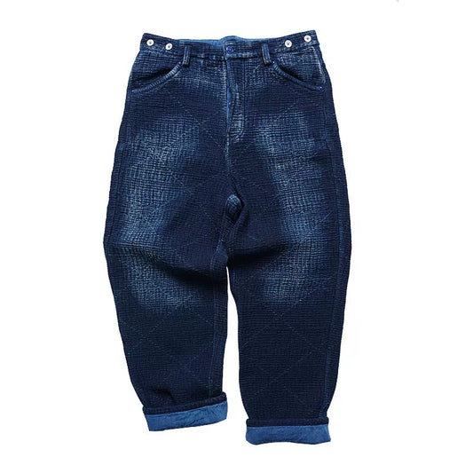 Indigo Dye Heavyweight Sashiko Pants