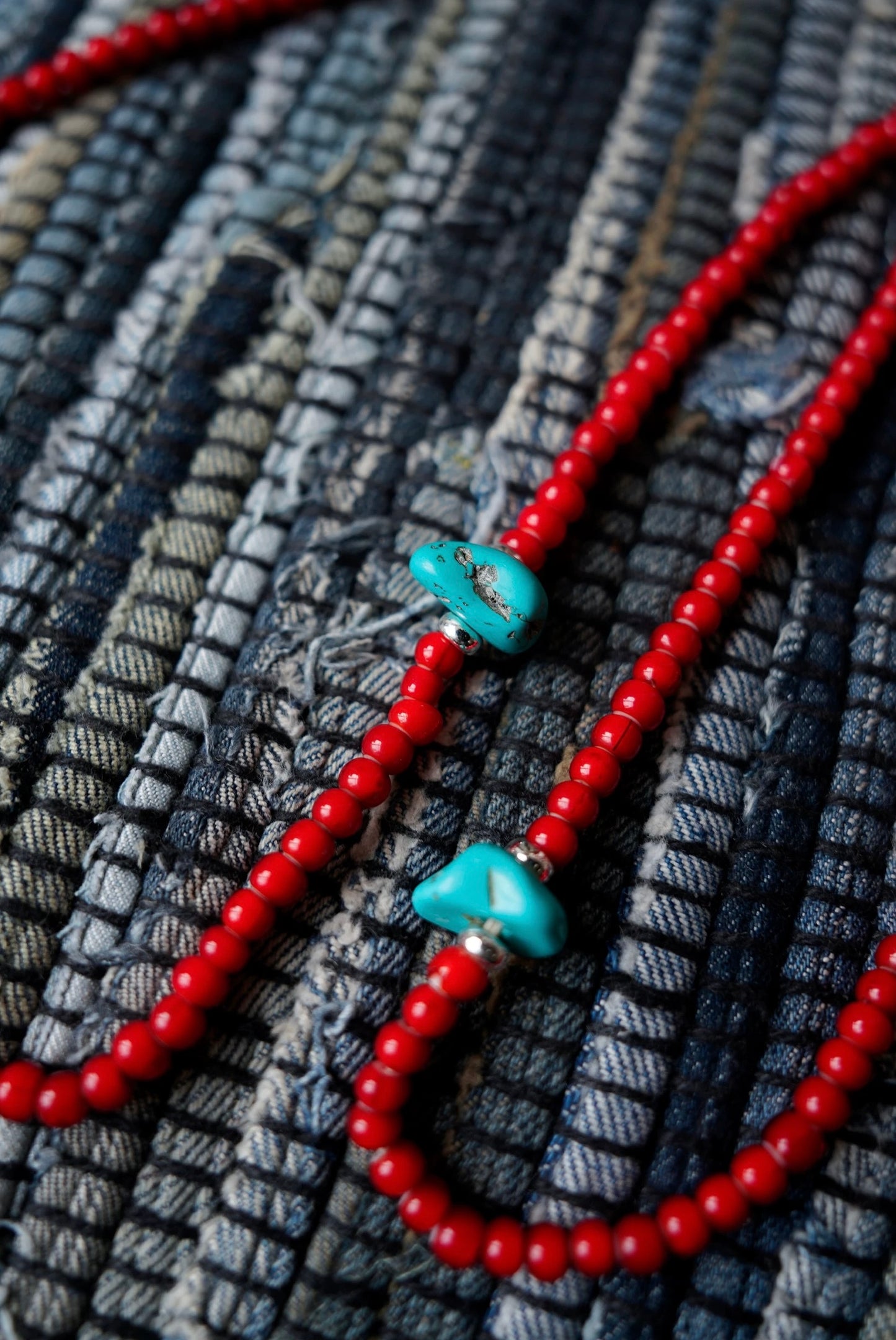 Red Glass Bead Necklace