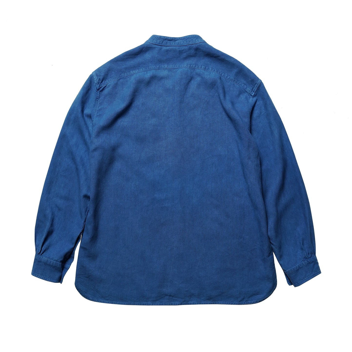 Indigo Dye Collarless Shirt