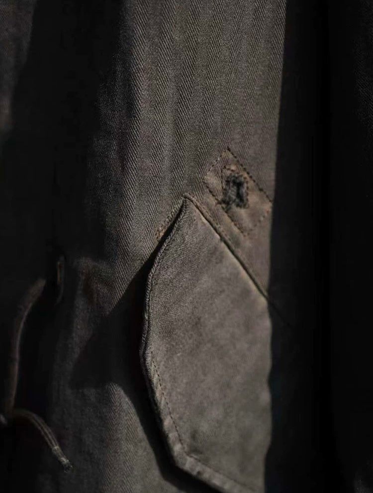 Mud Dye Distressed Short M65 Parka