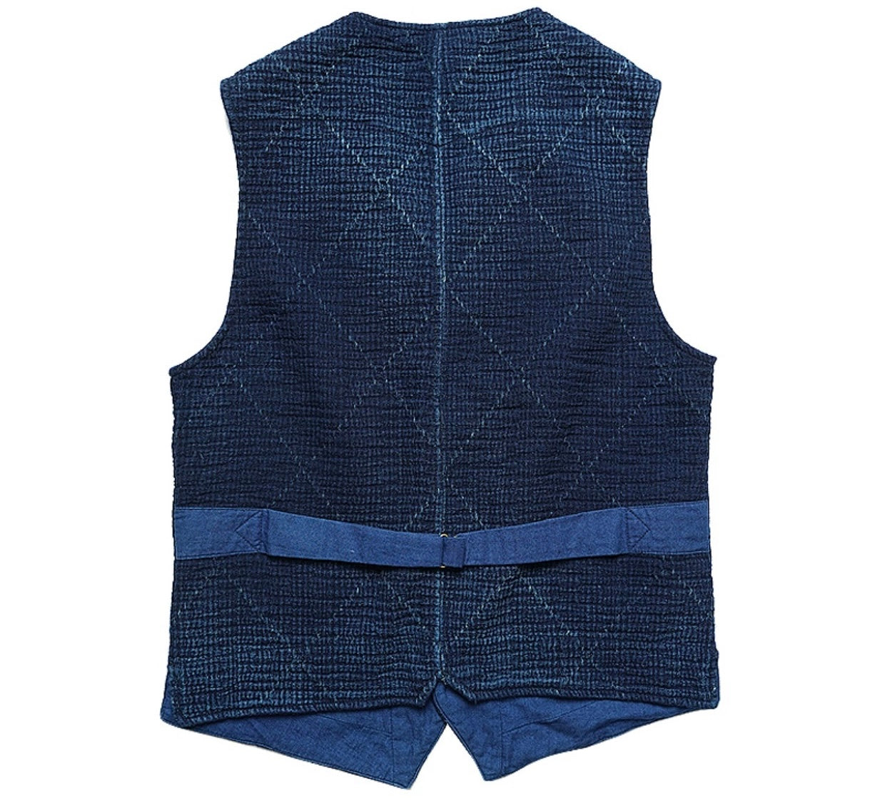 Indigo Dye Sashiko Multi-Pockets Vest