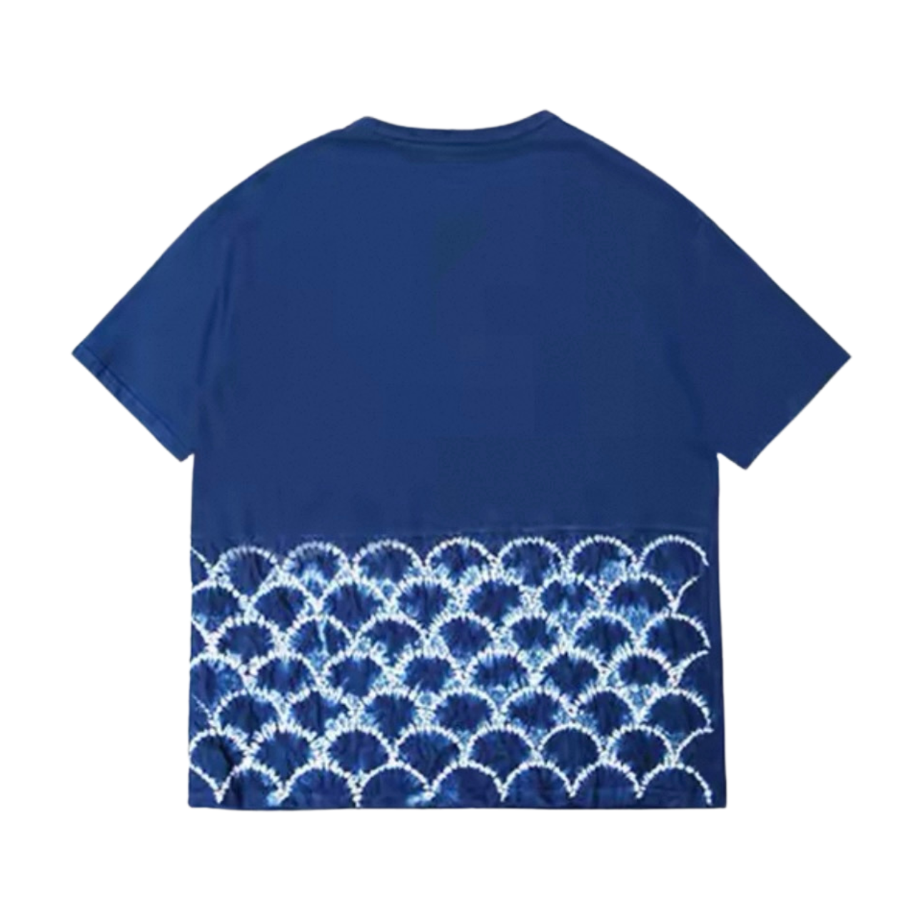 Indigo Wave Patchwork Pocket Tee