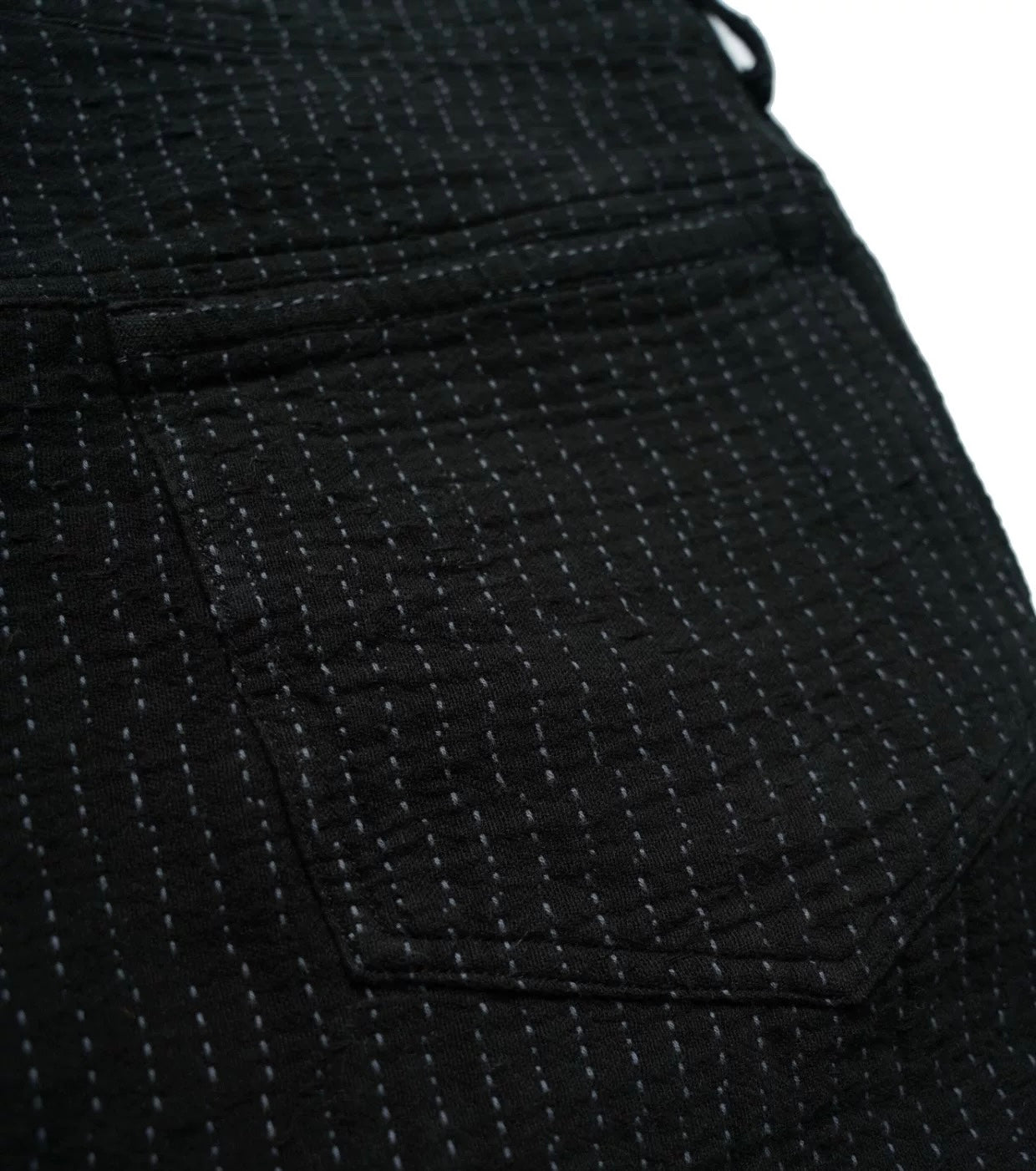 Black Dye Grey Sashiko Pants