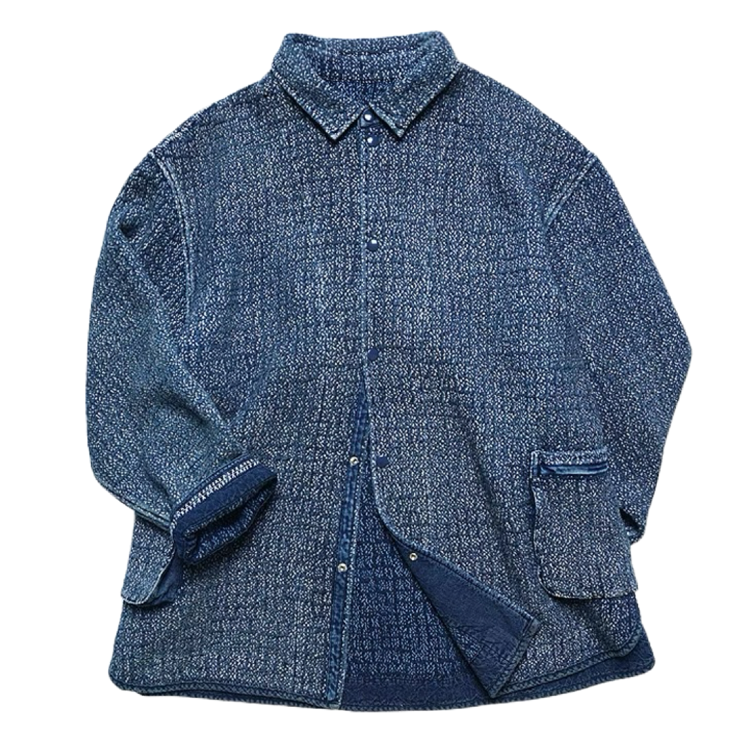 Indigo Dye Sashiko Cherry Blossom Jacket