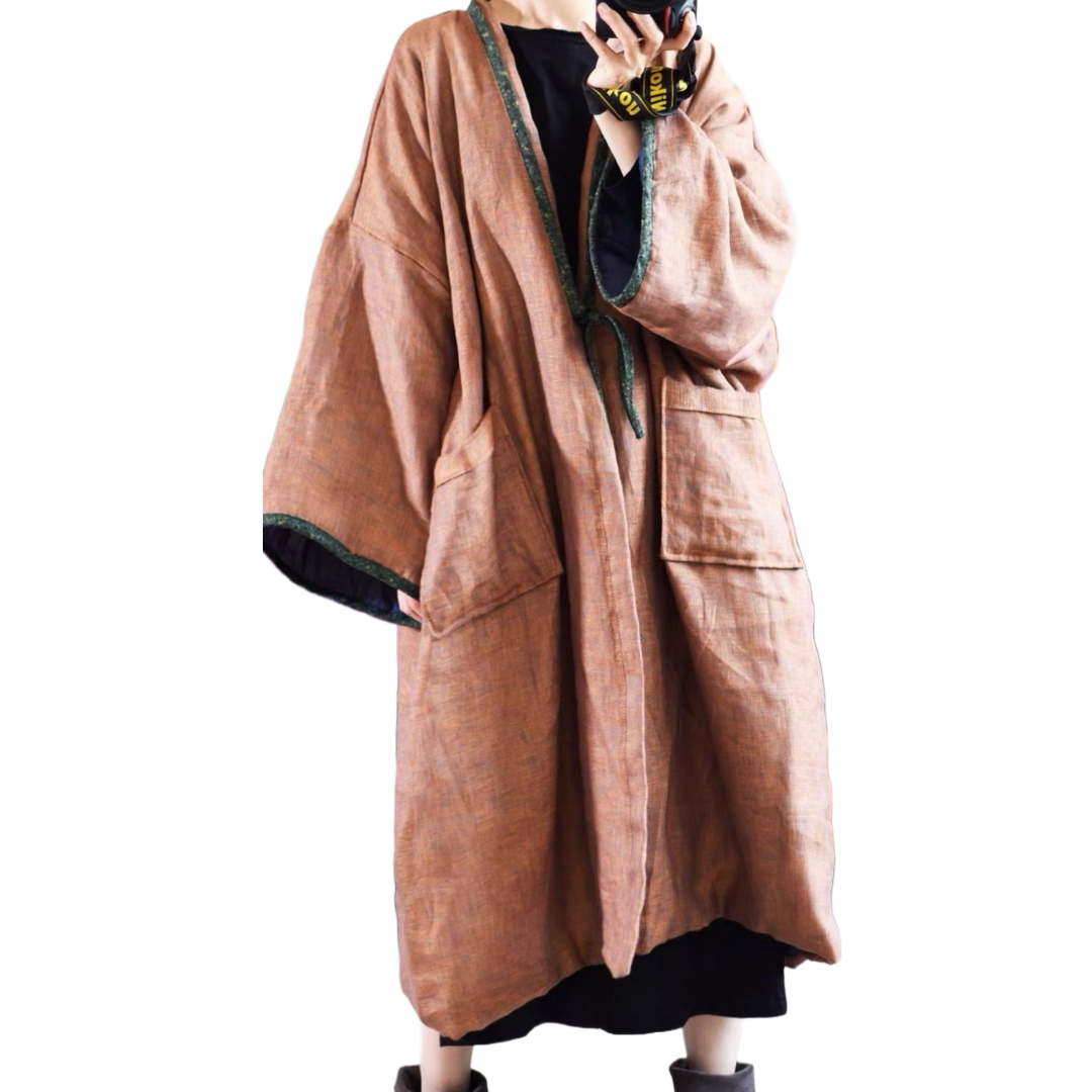 Long Linen Haori Jacket