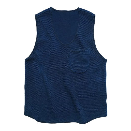 Indigo Dye Kendo Knit Vest