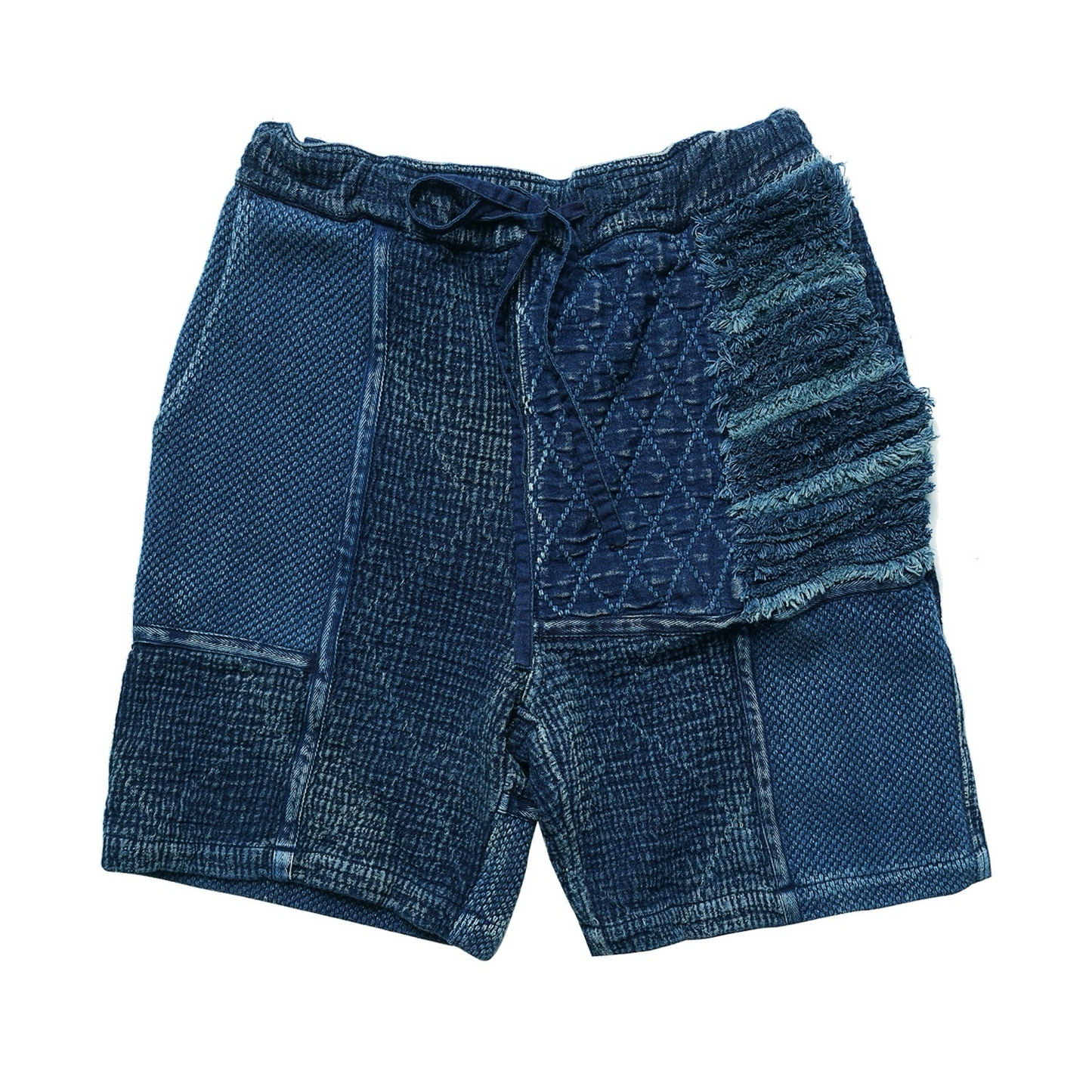 Indigo Dye Boro Sashiko Kendo Shorts