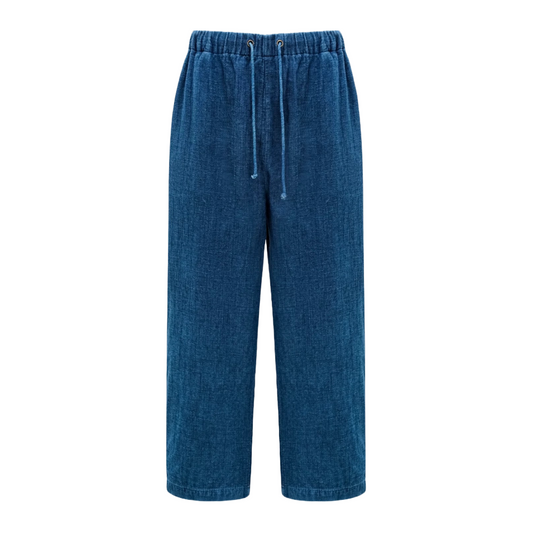 Indigo Dye Wide Leg Pants